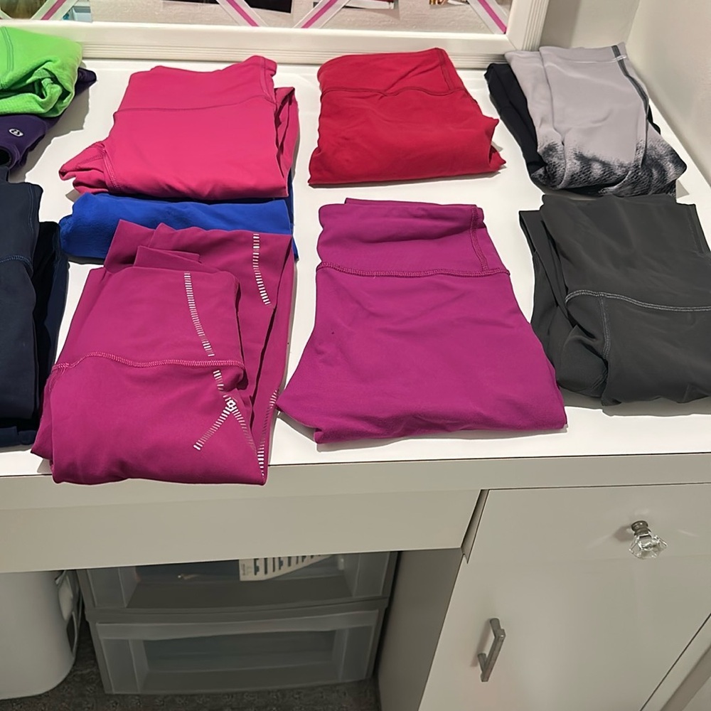 Lululemon- 30 pairs of leggings.